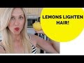 How to Lighten your hair Naturally using LEMONS! HOMEMADE