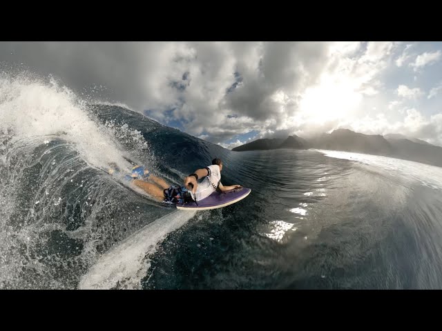 Manea Fabisch Charging Big Perfect Teahupoo u0026 More in Tahitian Dreams - [Bodyboard, Bodyboarding] class=