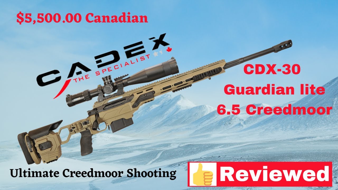 Cadex CDX-30 Guardian Lite BA 6.5 Creedmoor 24/610mm Mx1 20-MOA HOD