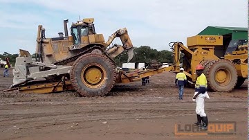 Loading D10 dozer onto 120t low loader trailer