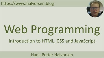 Web Programming Overview