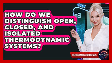 How Do We Distinguish Open, Closed, And Isolated Thermodynamic Systems?