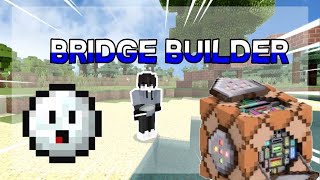 How to make Bridge Builder with Snowball and Command Block in Minecraft Bedrock [PE/PC]