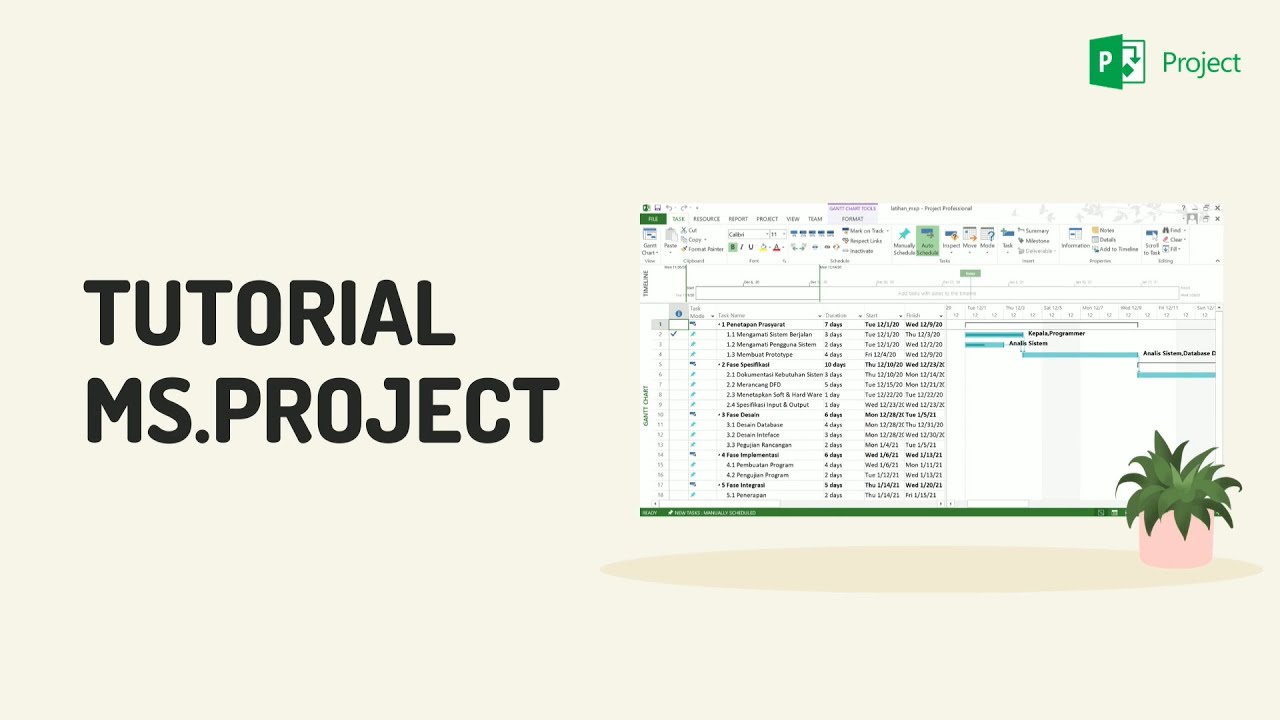 Ms Project Rab TUTORIAL MICROSOFT PROJECT ( Penjadwalan, Penugasan , RAB ) - YouTube