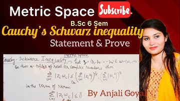 Cauchy’s Schwarz Inequality Metric Space | Cauchy Schwarz Inequality Statement & Proof #metricspace