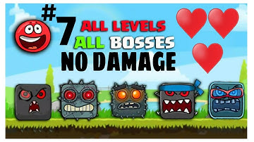 Red Ball 4 - Walkthrough Gameplay Part 7 - All BOSS FIGHT - NO DAMAGE (IOS, Android)
