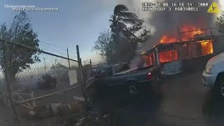 Police body camera footage shows chaos from Maui wildfires