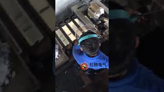 #shorts #machine Automatic aluminum, copper, zinc ingots casting conveyor,