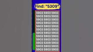 𝗖𝗮𝗻 𝘆𝗼𝘂 𝗳𝗶𝗻𝗱 𝘁𝗵𝗲 𝗻𝘂𝗺𝗯𝗲𝗿 [5309]  within 8second? #opticalillusion #trendingshort #mathspuzzle