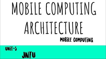 mobile computing architecture