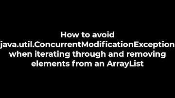 Java :How to avoid java.util.ConcurrentModificationException when iterating through (5solution)