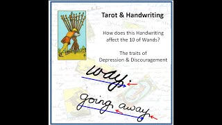 The 10 of Wands & Depression  Tarot & Handwriting (Graphology) #Shorts