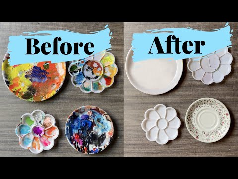How to Clean an Acrylic or Oil Paint Palette