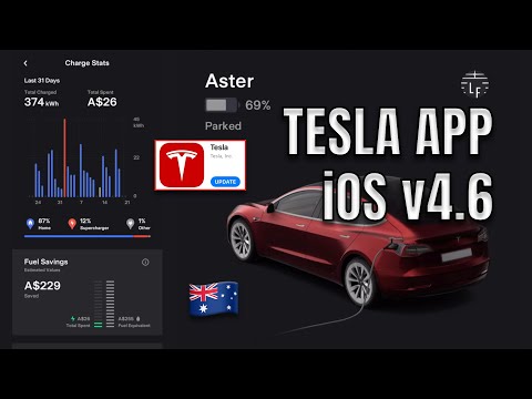 Tesla App iOS Update 4.6 Australia Walkthrough Review by Tesla Tom