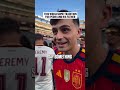 Pedri's dad wished to become a goalkeeper. Pedri pays tribute by taking a penalty against him