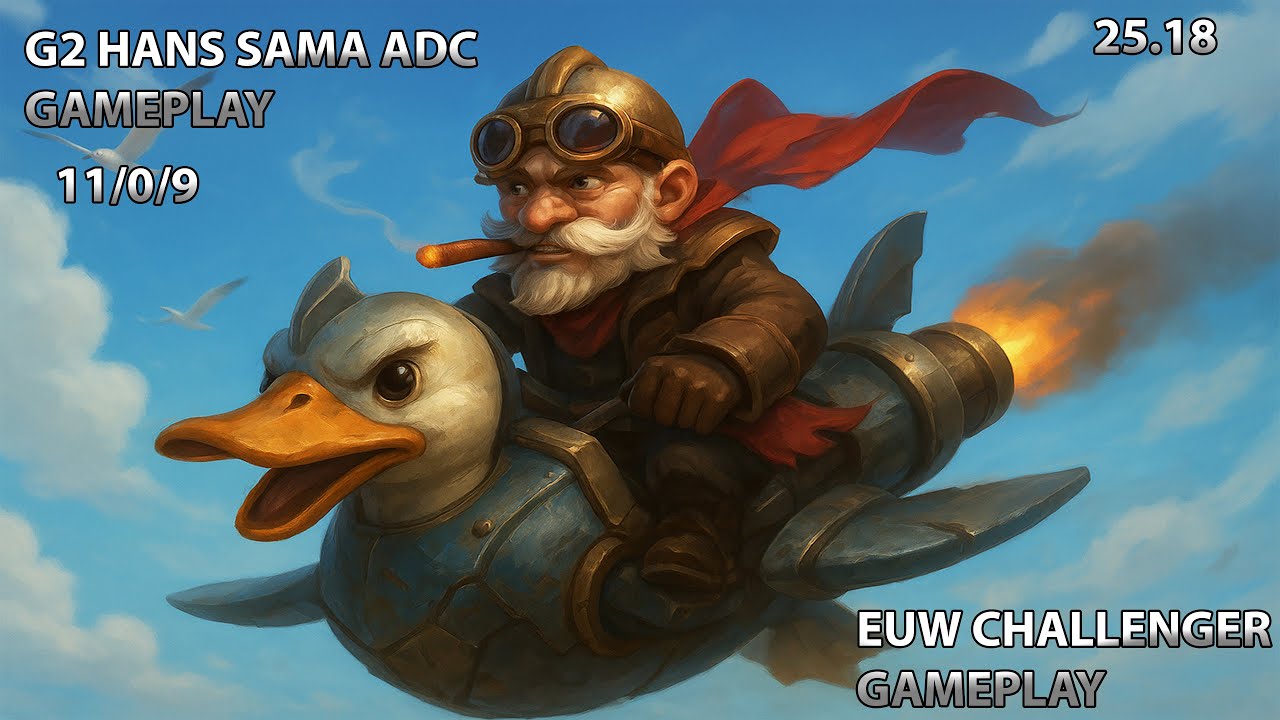 G2 HANS SAMA Corki  | EUW Challenger Gameplay | Corki vs Vayne | Bot Lane ADC  Gameplay | 25.18