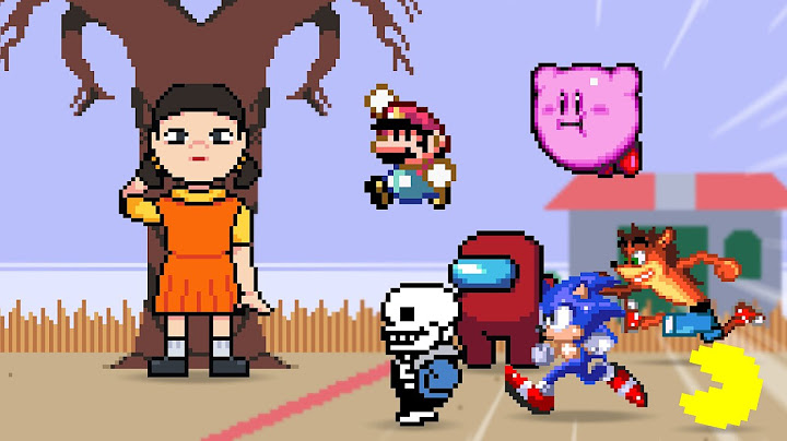 Squid Game vs Video Games | Sonic, Among us, Sans, Kirby, Crash, Mario and Pac-man vs Squid Game