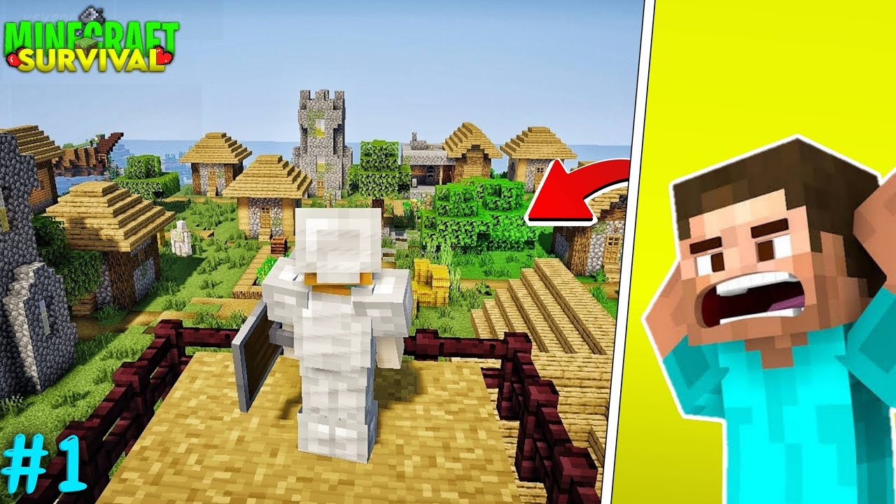 I Found VILLAGE and MADE ARMOUR on Day 1 🔥 | Minecraft Survival Series #1 |