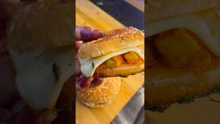 Veg Paneer Cheese Burger | Quick & Easy Healthy Burger ? #shorts #burger #homemadefood #paneer