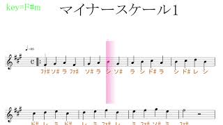 マイナースケール１ Key ｆ M ドレミで歌う楽譜 Youtube