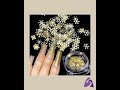 Gold Snowflakes Winter Nail Sequins Christmas Metal Flakes Holographic Spangles Nail Art Decorati...