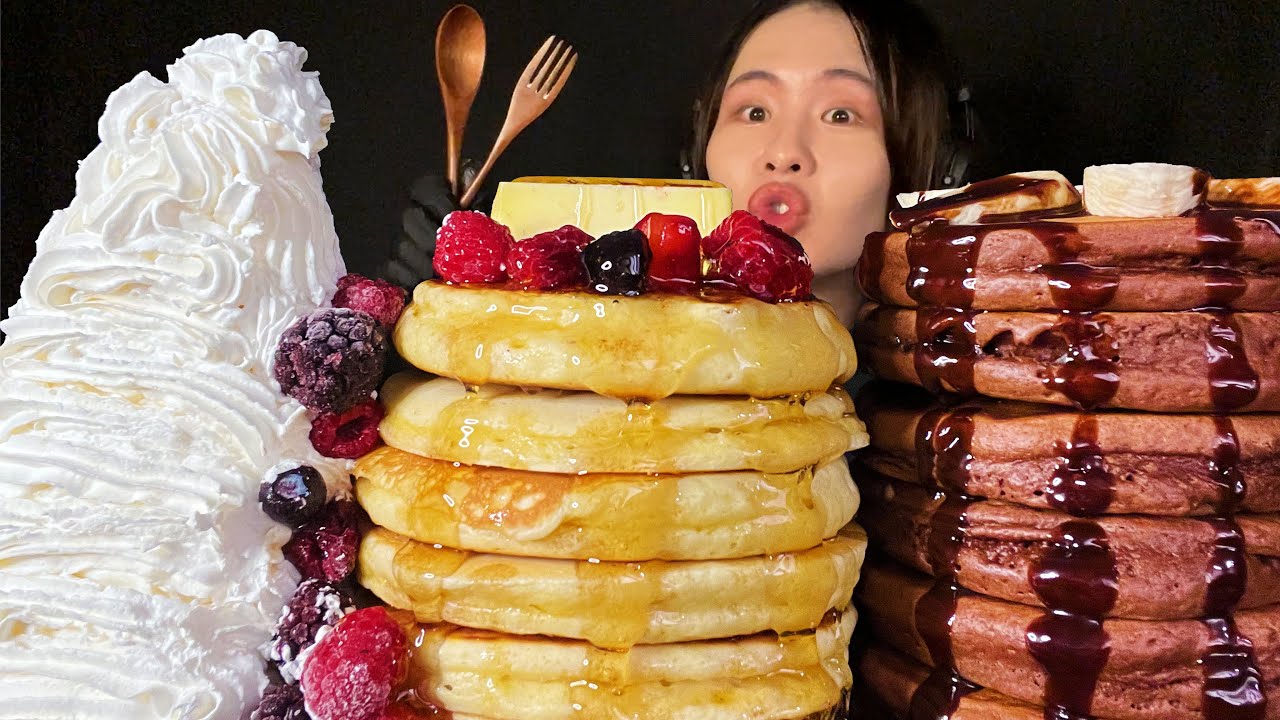 ASMR パンケーキ大食い‼️〜遠回りこそ、僕の最短の道でした〜【咀嚼音】