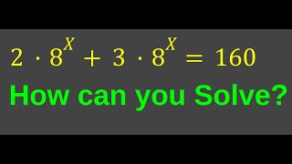 Math Olympiad Practice l A nice exponential Equation l # Math