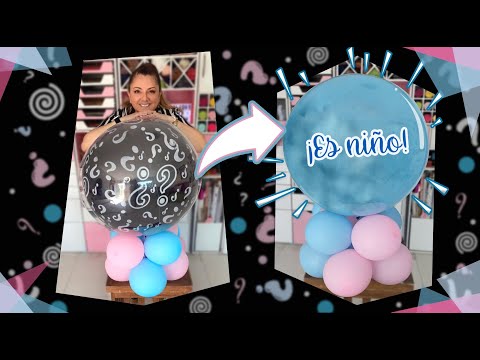Qué será? Niño o Niña?? #sexreveal ?? ?? el Globo CAMBIA del interior cambia de color mágicamente