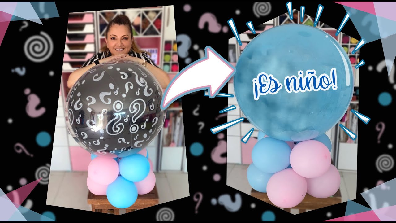 Qué será? Niño o Niña?? #sexreveal 👧🏻 👦🏻 el Globo CAMBIA del interior cambia de color mágicamente