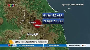 25 trận động đất liên tiếp xảy ra ở Quảng Ngãi | VTVWDB