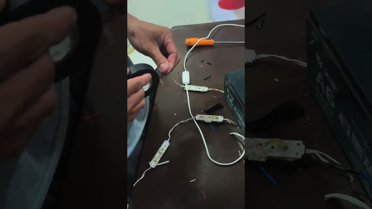 DIY EMERGENCY LIGHT GAMIT ANG 12VOLTS LIGHT AND 12VOLTS BATTERY