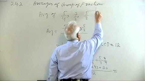 Average of a Group of Fractions