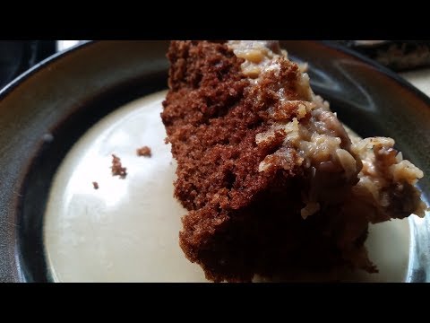 Traditional German Chocolate Cake with Coconut Pecan Frosting