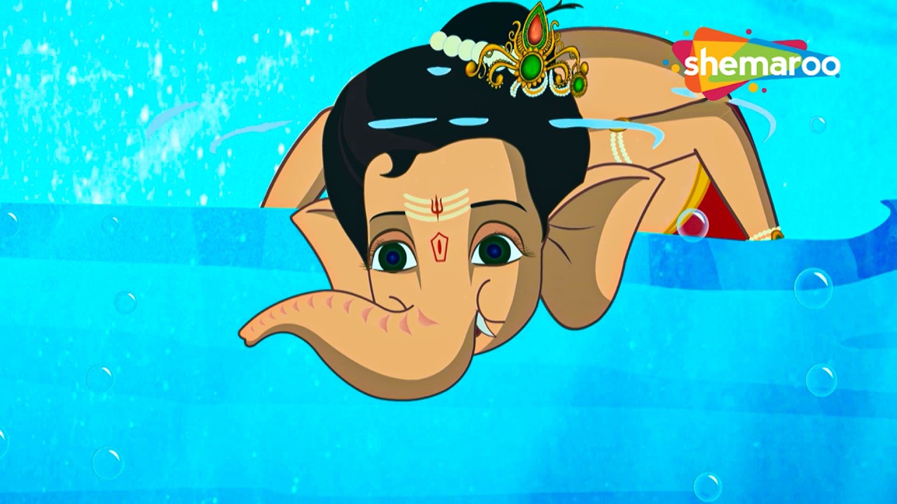 Is Lord Ganesha measuring the depth of the water? | Bal Ganesh Super Hero Compl - 49 | Tamil