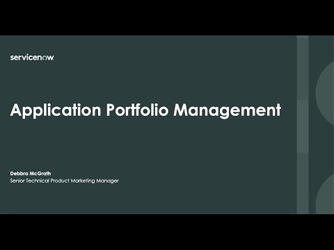 Demo - ITBM Application Portfolio Management