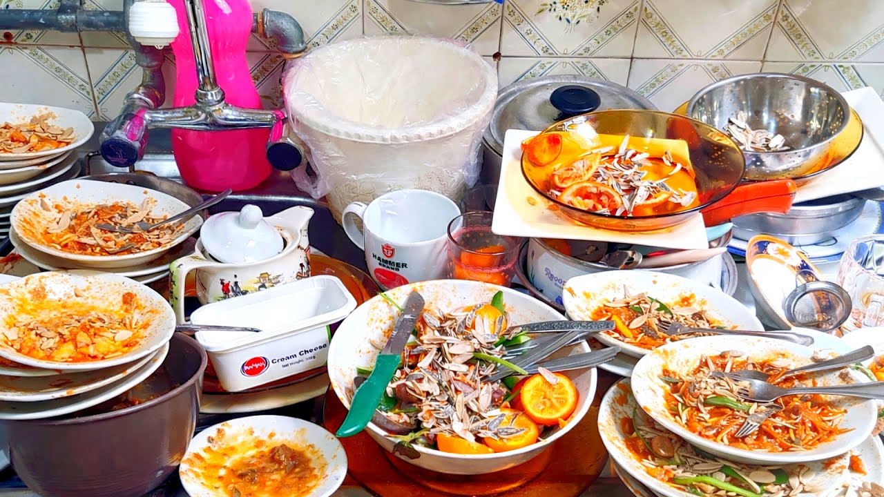 ASMR Dishwashing || Satisfying Hand Washing Sounds for Stress Relief