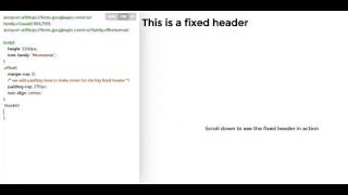 How to Create a Simple FIXED HEADER by using Simple CSS and HTML - MR-CODE 2020