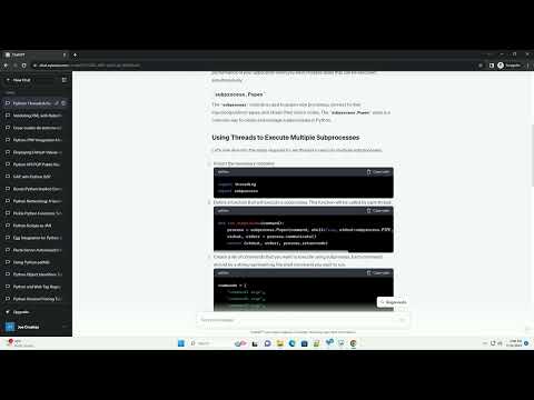 Python using threads