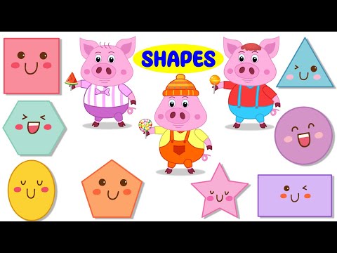 Shapes For Kids | Shapes Quest by Three Little Pigs | Basic Shapes Story | Dono Pigs