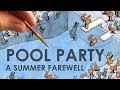 A SUMMER FAREWELL - Ant Pool Party Illustration