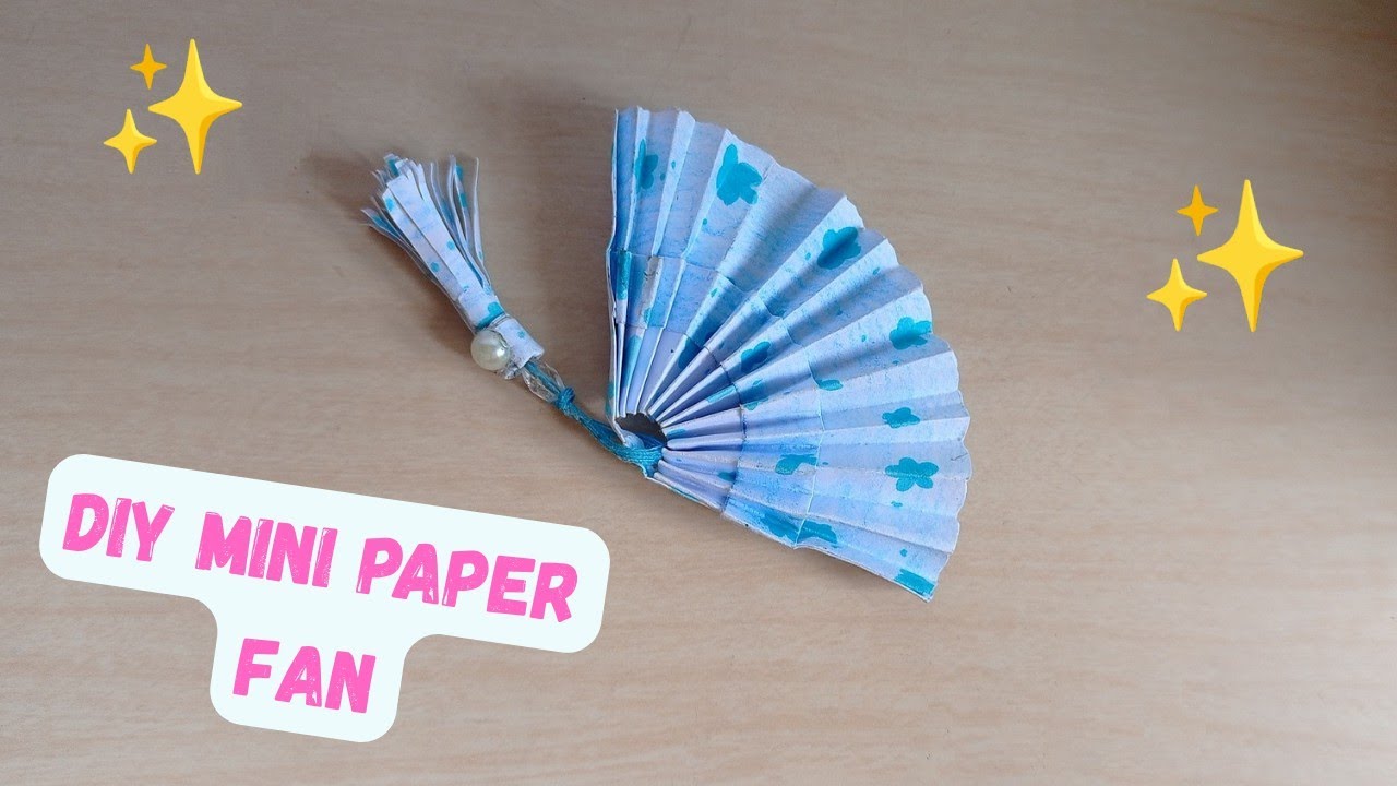 Mini Paper Fan Diy mini paper Fan - YouTube