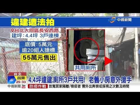 5萬起標買房當房東? 20人搶標北市4坪違建│中視新聞 20200729