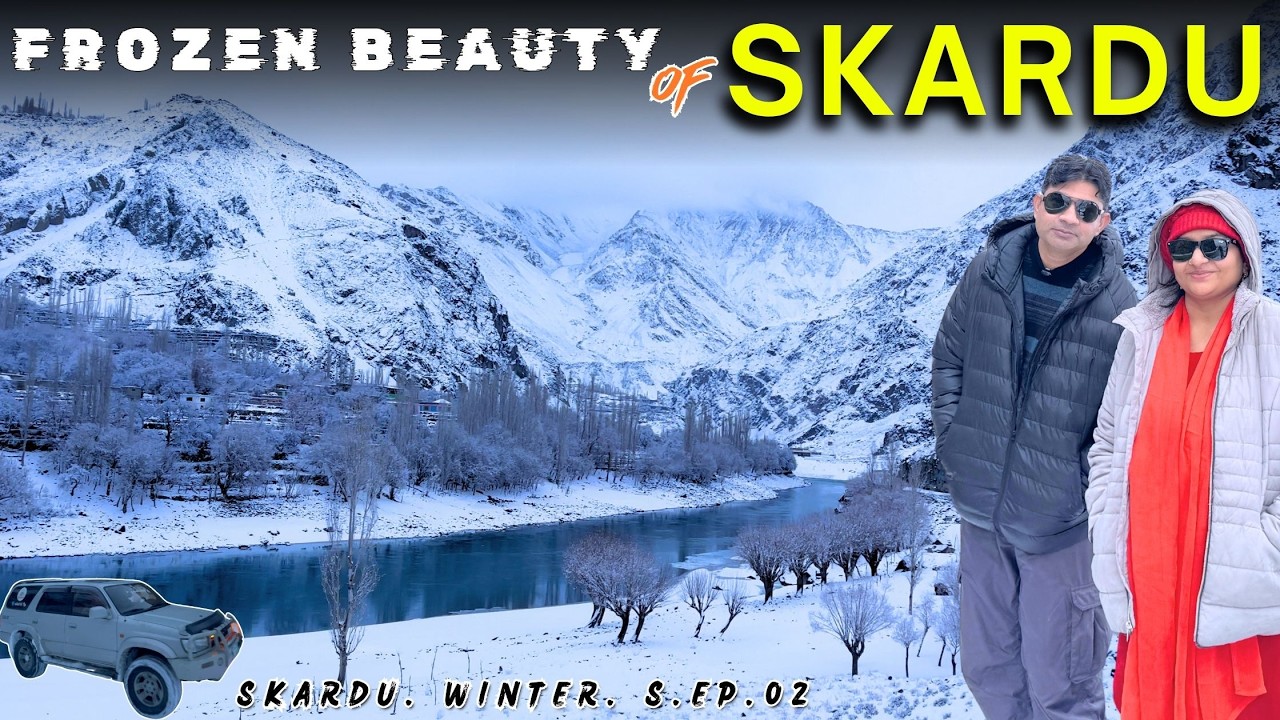 SKARDU WINTER Wonderland IN LIVE SNOW FALL  || MANTHOKHA &  KHAMOSH WATERFALL