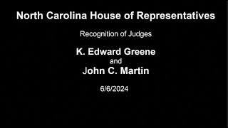 NC House Recognition of John Martin