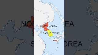 Who is stronger 💪 | north korea or south korea | map comparison 🔥 #northkorea #southkorea #shorts