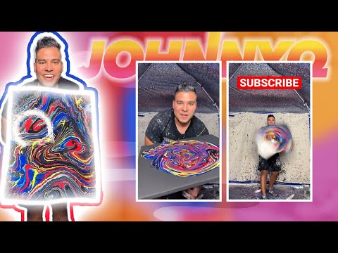 Fake Artist Makes Spin Art! #shorts #spinart