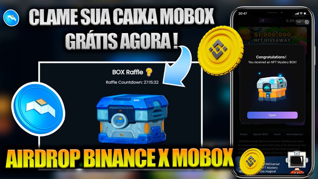 É LEGITIMO ! AIRDROP BINANCE X MOBOX : CLAME SUA CAIXA NFT GRÁTIS NA BINANCE DE GRAÇA !