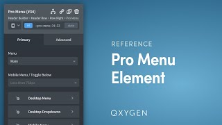 The Pro Menu Element