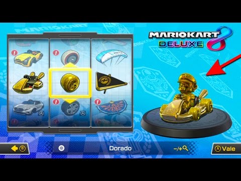 Vídeo: Desbloqueables De Mario Kart 8 Deluxe, Que Incluyen Cómo Desbloquear Piezas De Kart Gold Y Gold Mario