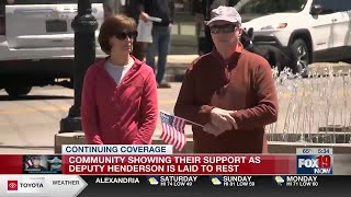 Community showing their support as Deputy Henderson is laid to rest
